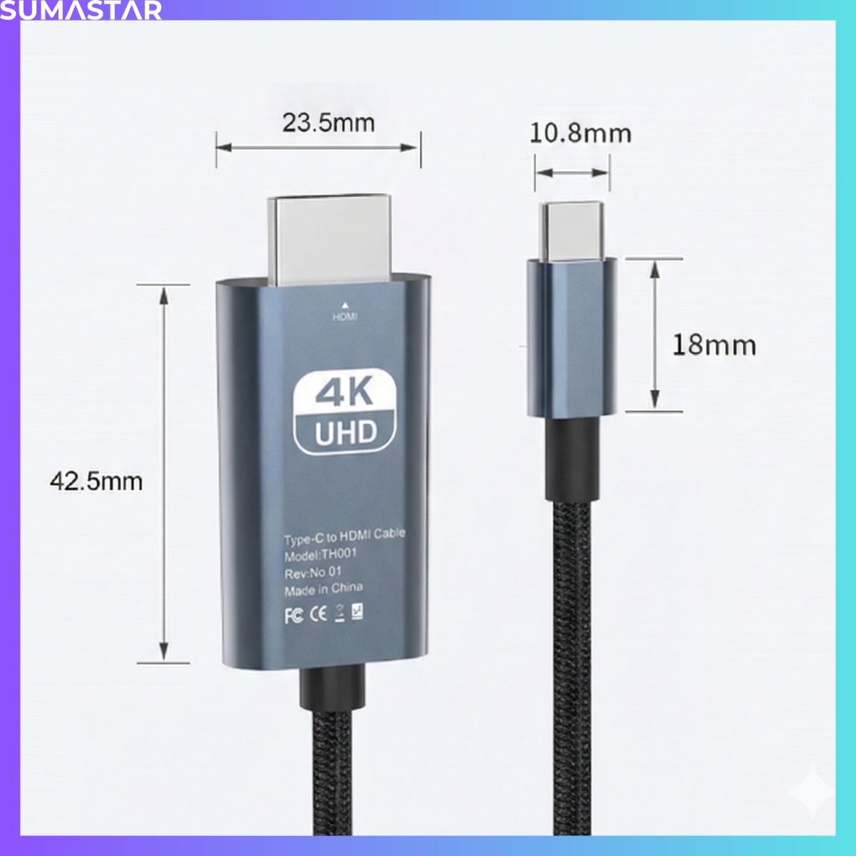 Type-C 轉 HDMI 4K/8K 影音傳輸線 60Hz 14 Type-C 轉 HDMI 4K/8K 影音傳輸線 60Hz L021 8